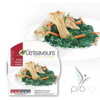 Poulet aux épinards à la crème (1repas préparé)